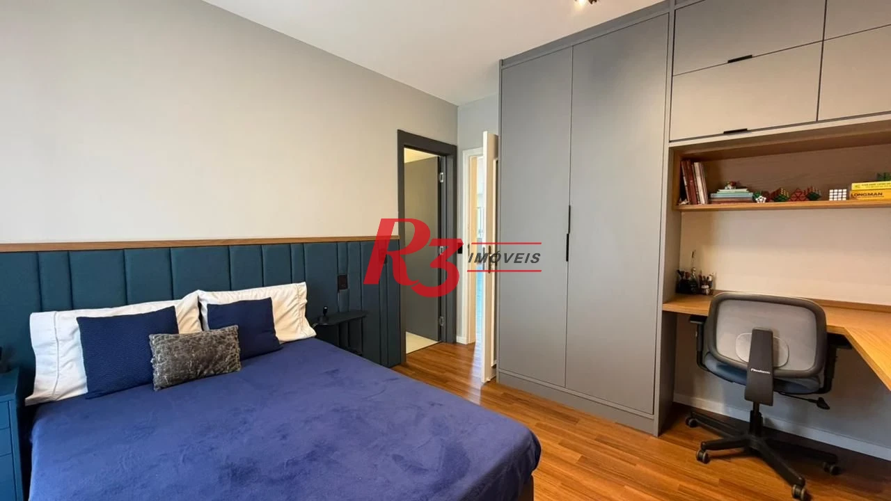 Apartamento com 3 dormitórios à venda, 205 m² por R$ 2.100.000,00 - Embaré - Santos/SP