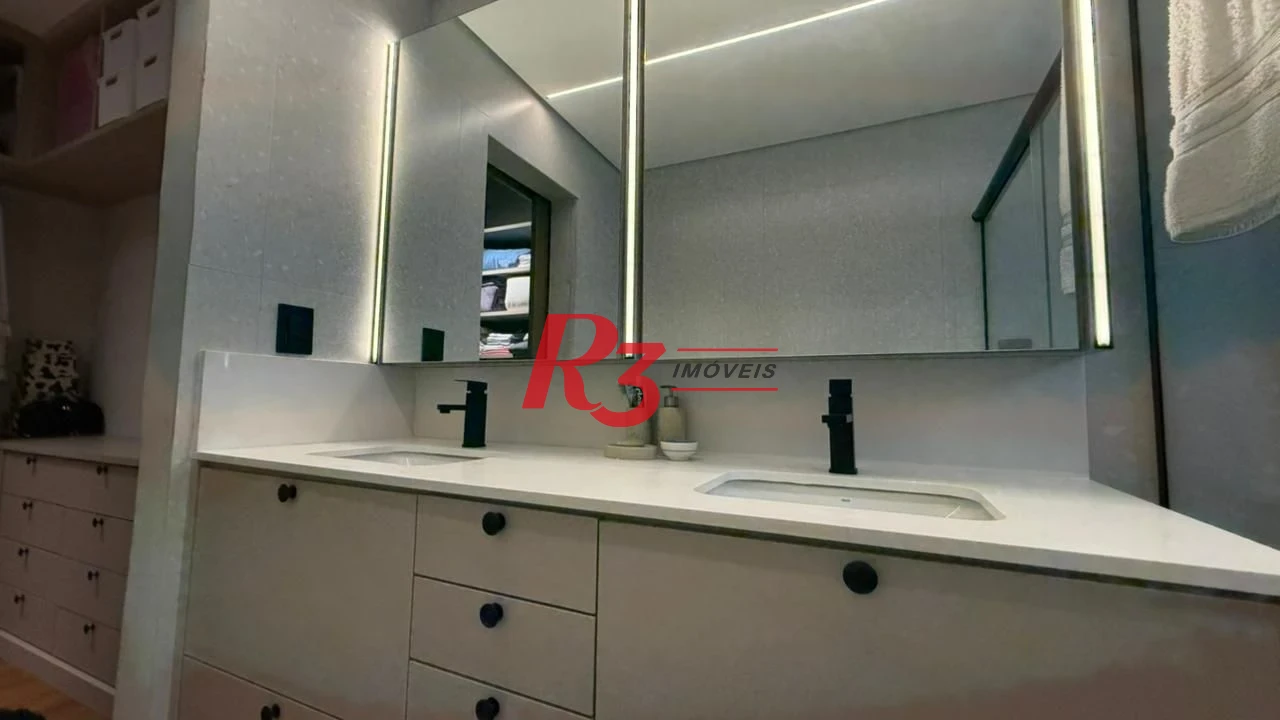 Apartamento com 3 dormitórios à venda, 205 m² por R$ 2.100.000,00 - Embaré - Santos/SP