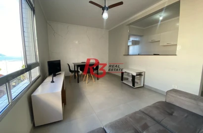 Apartamento para alugar, 45 m² por R$ 3.800,00/mês - Gonzaga - Santos/SP