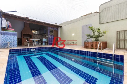Sobrado com 3 dormitórios à venda, 189 m² por R$ 1.500.000,00 - Campo Grande - Santos/SP