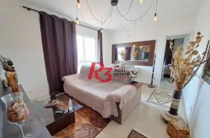 Apartamento com 1 dormitório à venda, 60 m² por R$ 447.000,00 - Vila Matias - Santos/SP