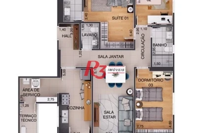 Apartamento à venda, 146 m² por R$ 1.912.400,00 - Aparecida - Santos/SP