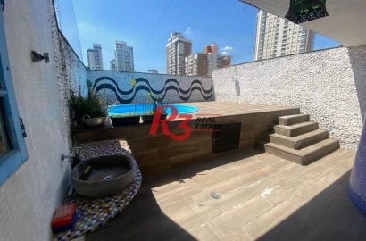 Cobertura à venda, 223 m² por R$ 1.350.000,00 - Boqueirão - Santos/SP