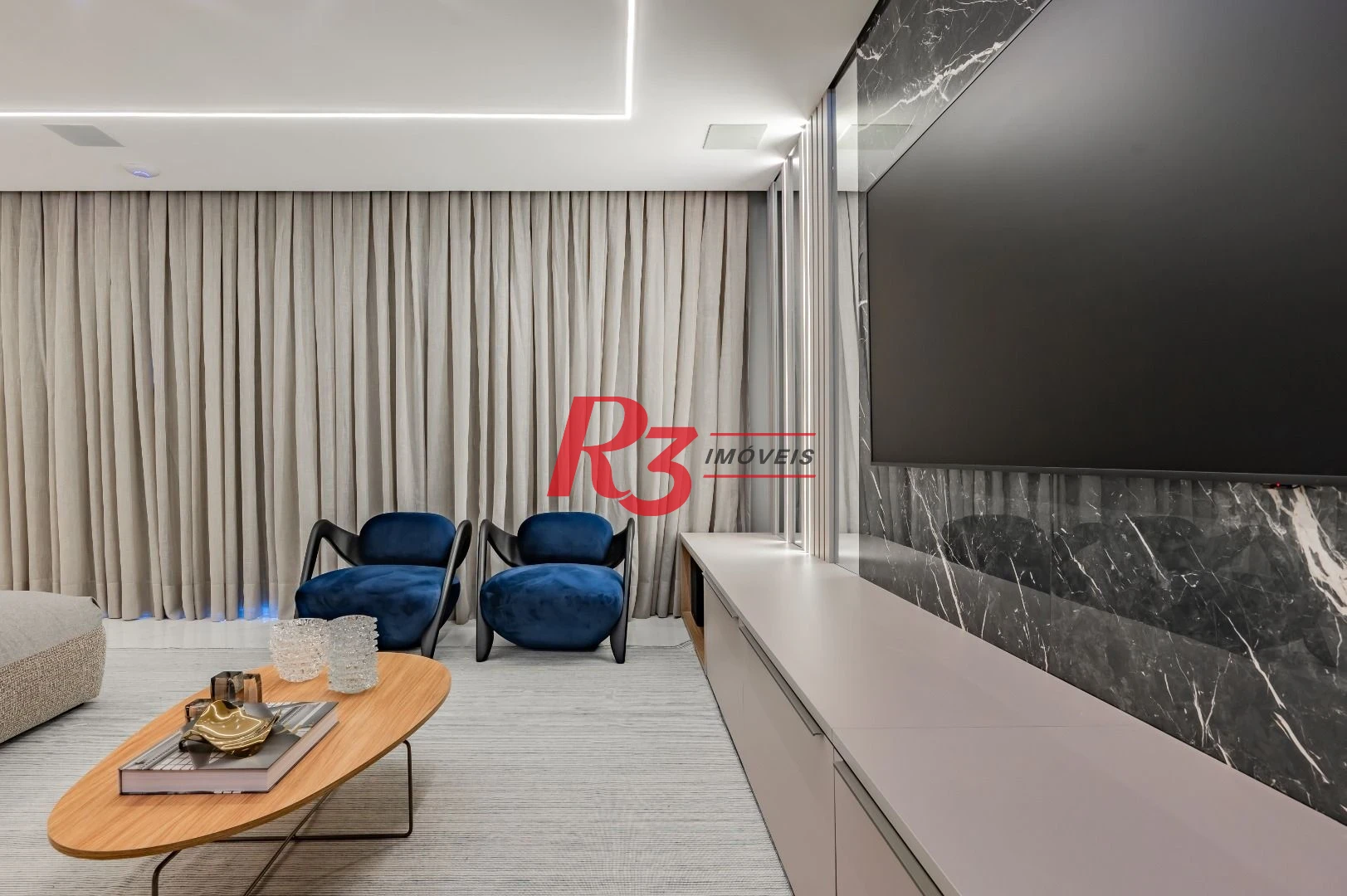 Apartamento de alto padrão com 3 suítes à venda, 234 m² por R$ 3.650.000 - Boqueirão - Santos/SP