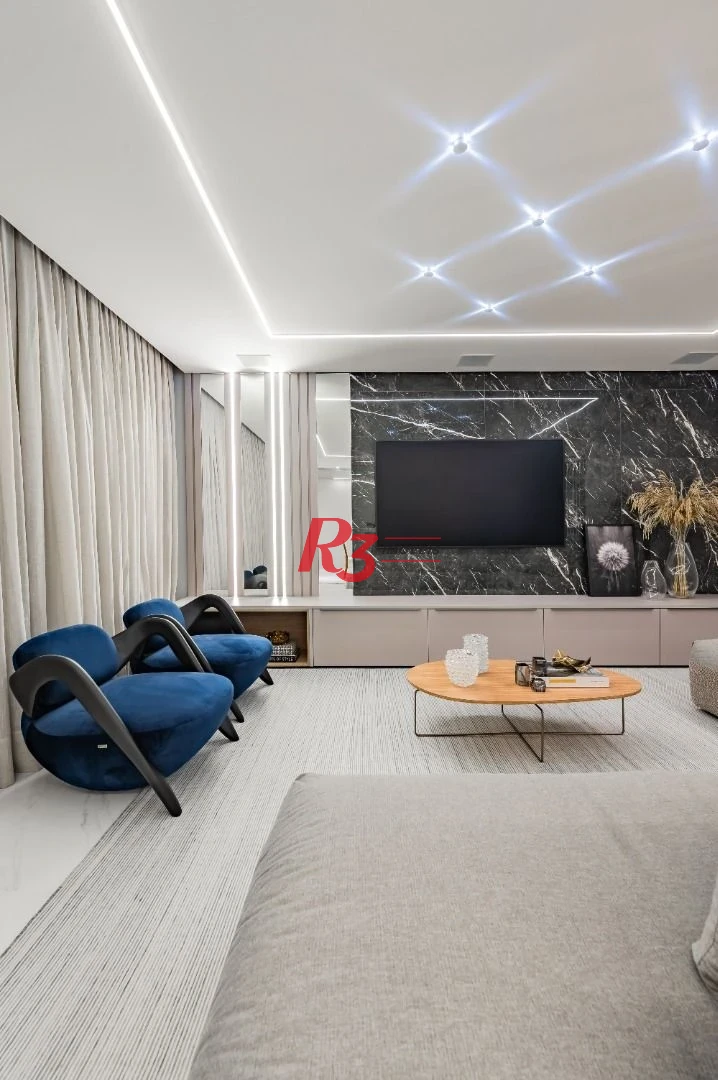 Apartamento de alto padrão com 3 suítes à venda, 234 m² por R$ 3.650.000 - Boqueirão - Santos/SP