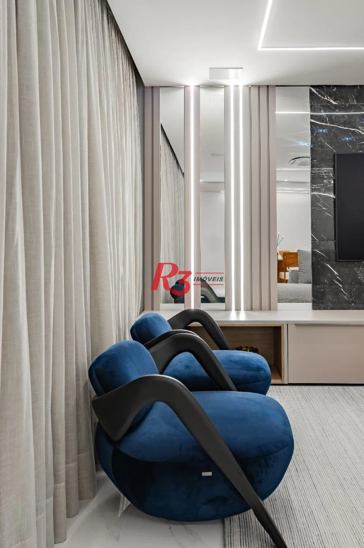 Apartamento de alto padrão com 3 suítes à venda, 234 m² por R$ 3.650.000 - Boqueirão - Santos/SP