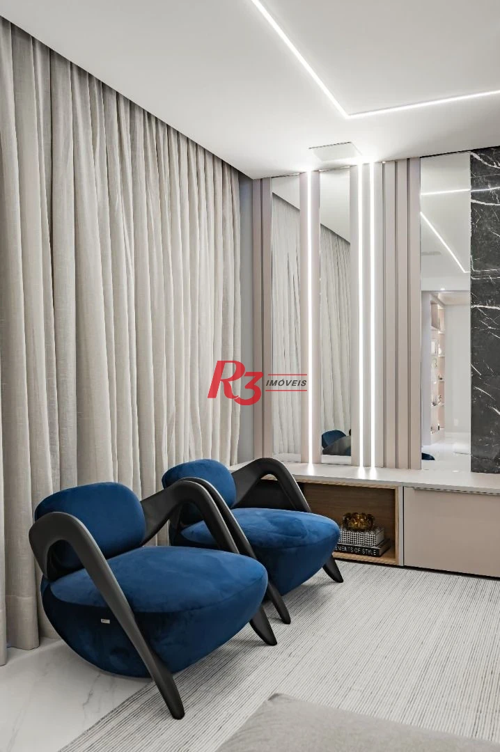 Apartamento de alto padrão com 3 suítes à venda, 234 m² por R$ 3.650.000 - Boqueirão - Santos/SP