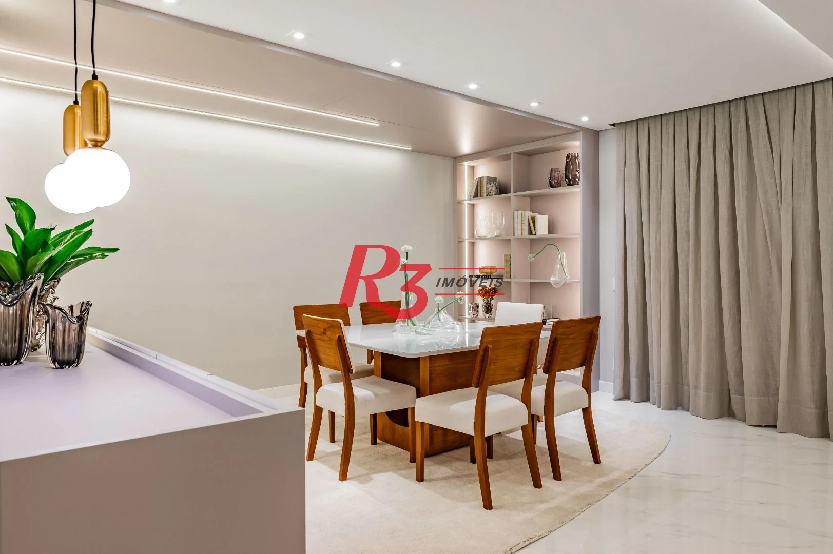 Apartamento de alto padrão com 3 suítes à venda, 234 m² por R$ 3.650.000 - Boqueirão - Santos/SP