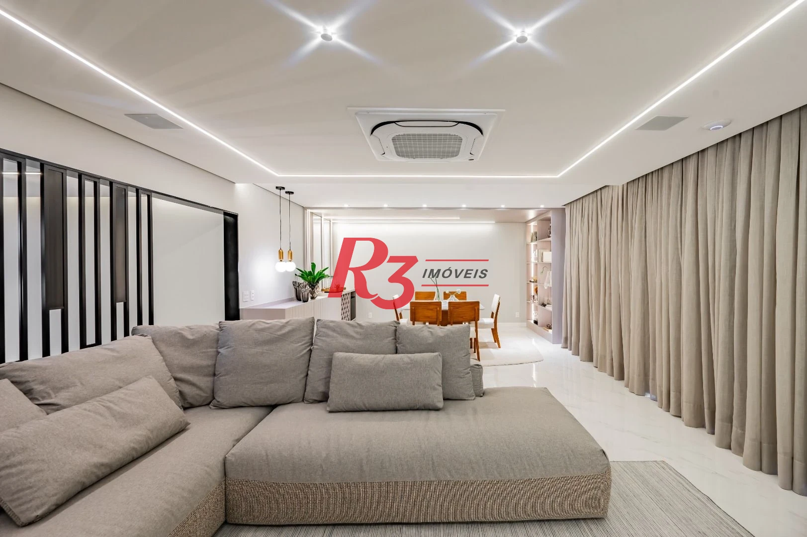 Apartamento de alto padrão com 3 suítes à venda, 234 m² por R$ 3.650.000 - Boqueirão - Santos/SP