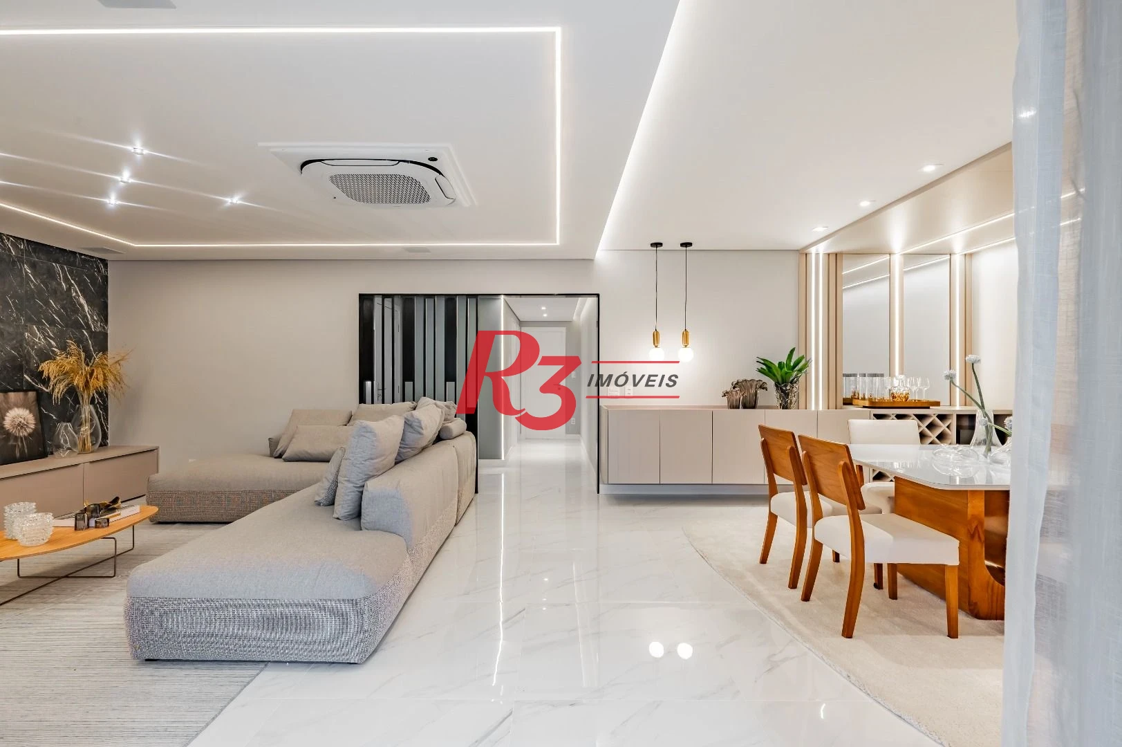 Apartamento de alto padrão com 3 suítes à venda, 234 m² por R$ 3.650.000 - Boqueirão - Santos/SP