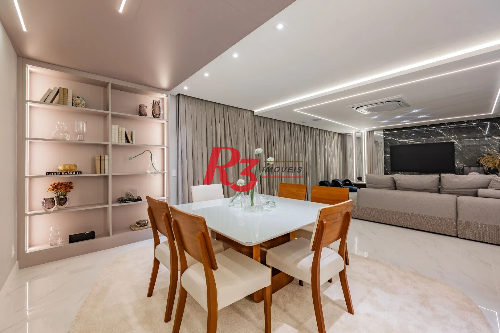 Apartamento de alto padrão com 3 suítes à venda, 234 m² por R$ 3.650.000 - Boqueirão - Santos/SP