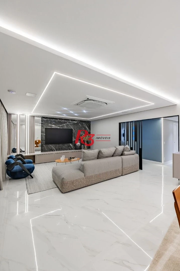 Apartamento de alto padrão com 3 suítes à venda, 234 m² por R$ 3.650.000 - Boqueirão - Santos/SP