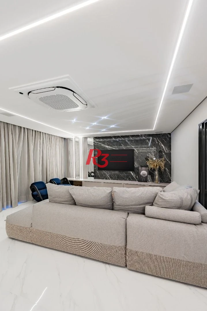 Apartamento de alto padrão com 3 suítes à venda, 234 m² por R$ 3.650.000 - Boqueirão - Santos/SP