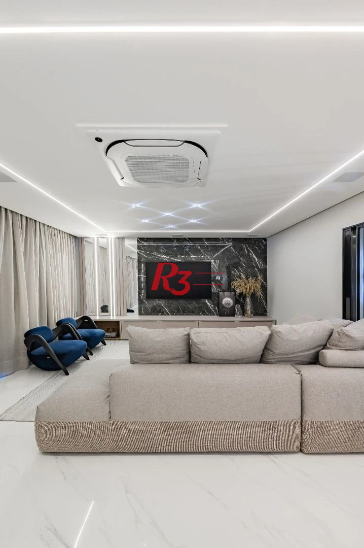 Apartamento de alto padrão com 3 suítes à venda, 234 m² por R$ 3.650.000 - Boqueirão - Santos/SP