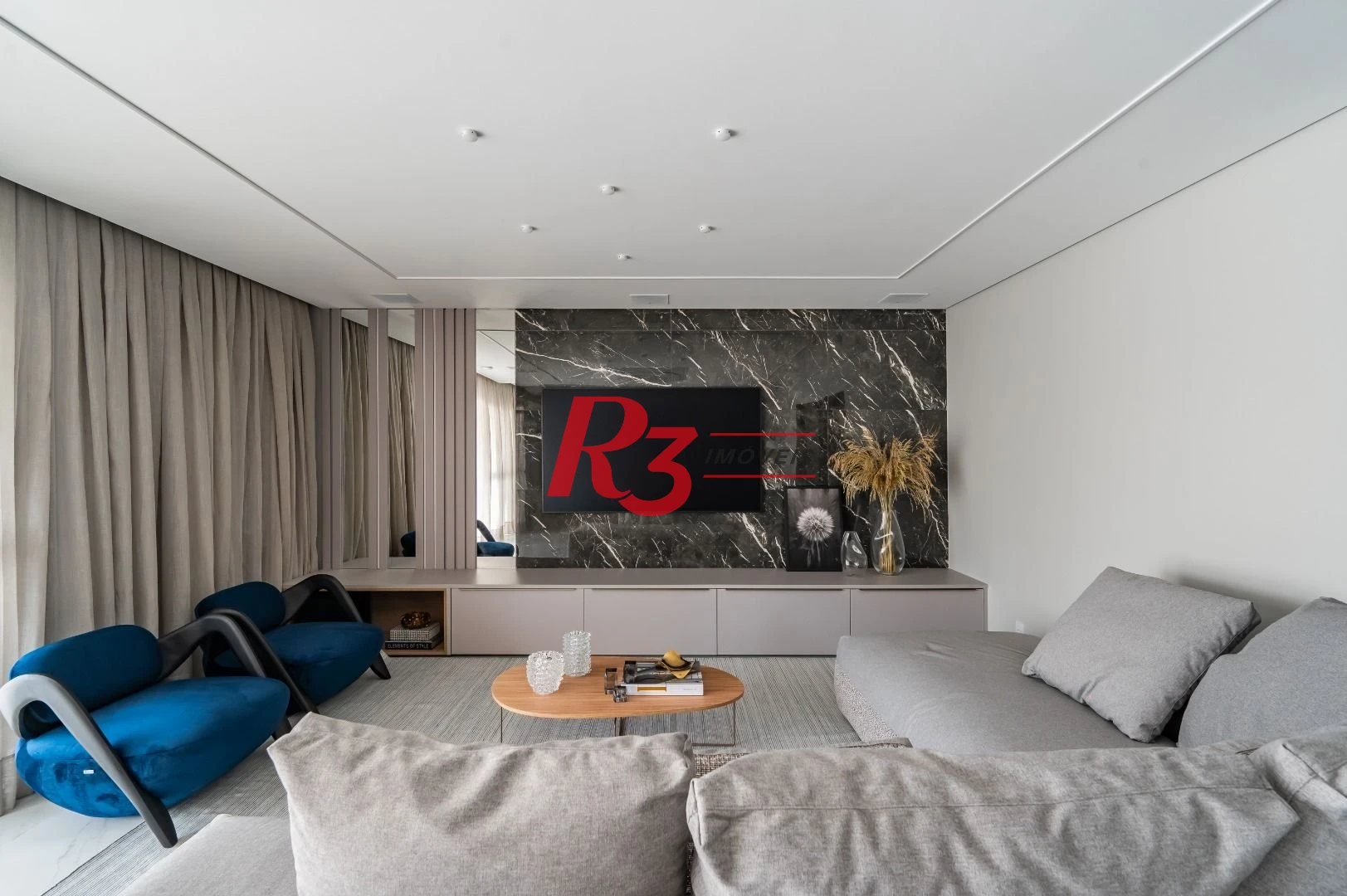 Apartamento de alto padrão com 3 suítes à venda, 234 m² por R$ 3.650.000 - Boqueirão - Santos/SP