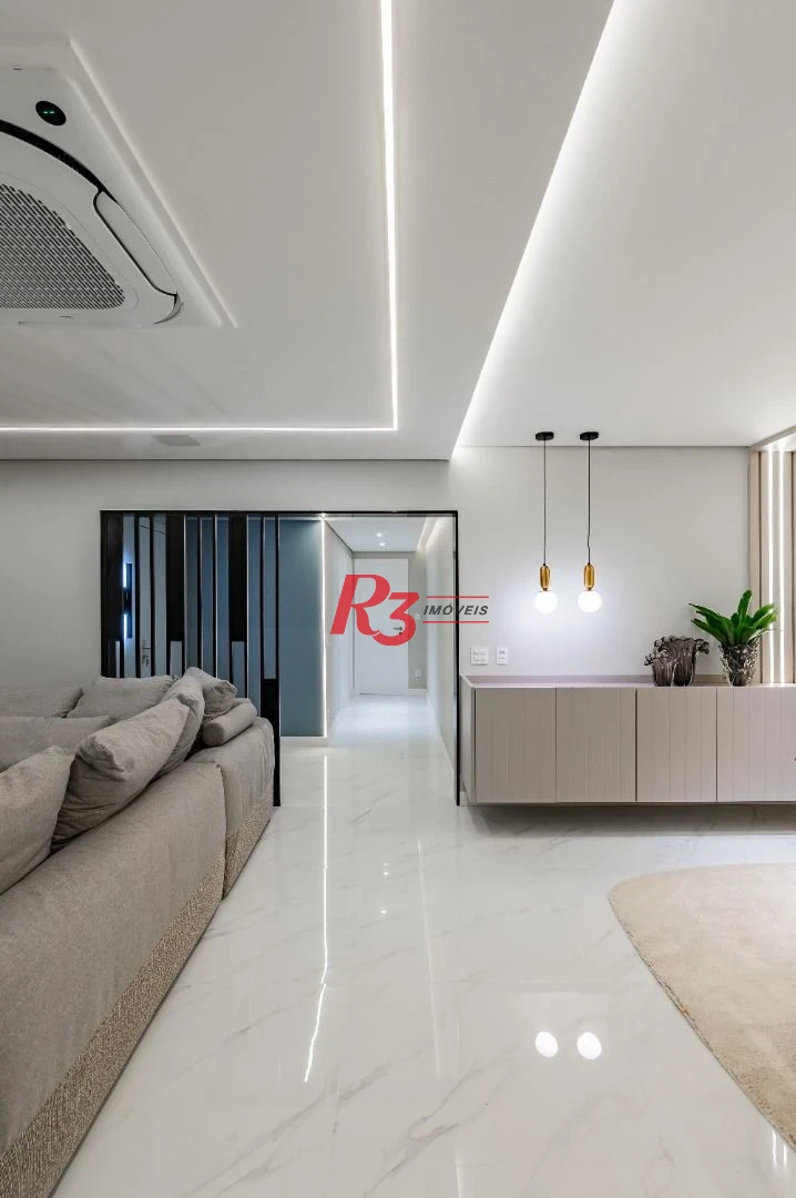 Apartamento de alto padrão com 3 suítes à venda, 234 m² por R$ 3.650.000 - Boqueirão - Santos/SP