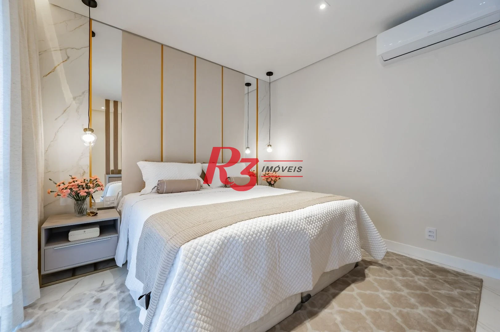 Apartamento de alto padrão com 3 suítes à venda, 234 m² por R$ 3.650.000 - Boqueirão - Santos/SP