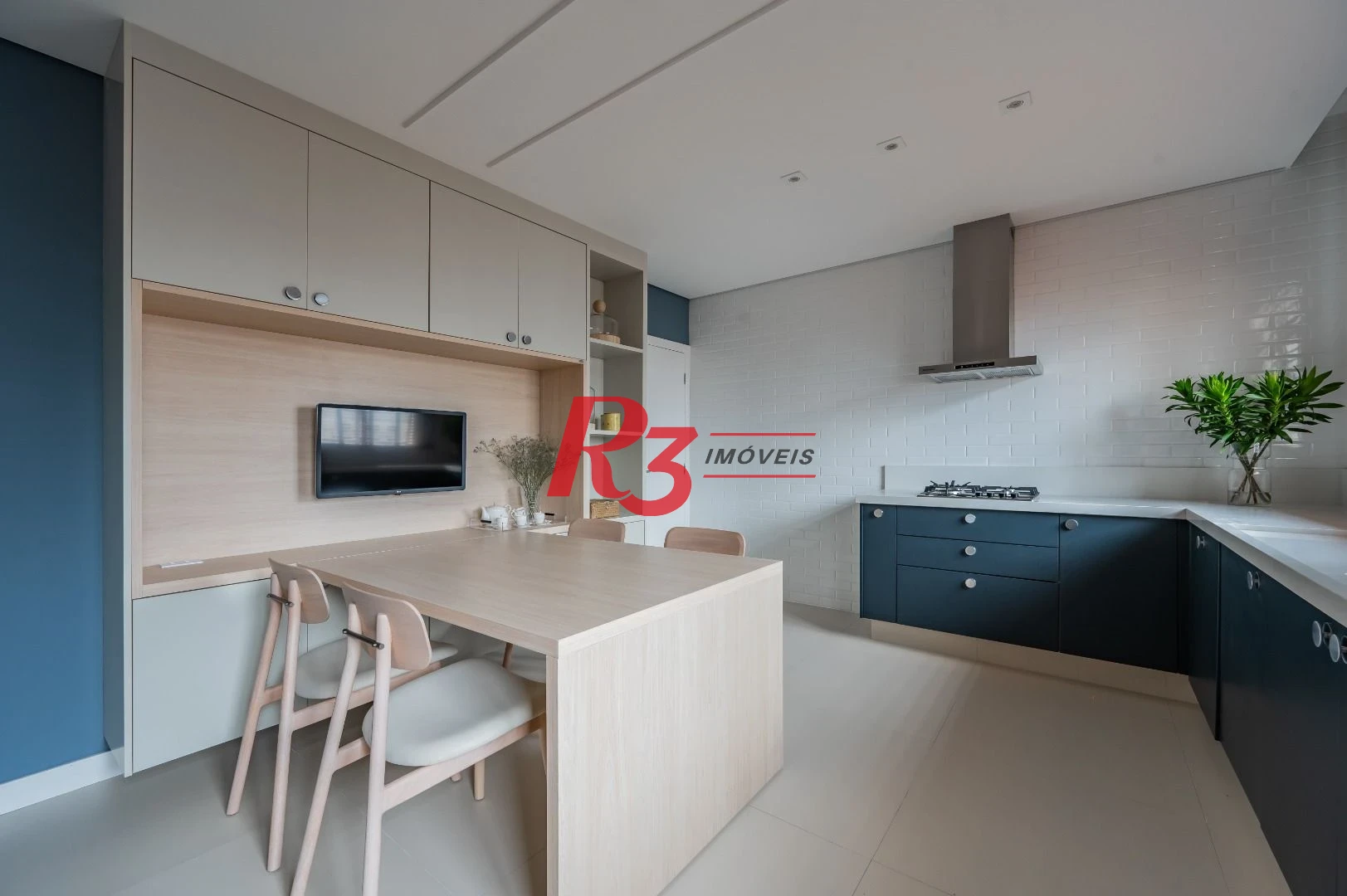 Apartamento de alto padrão com 3 suítes à venda, 234 m² por R$ 3.650.000 - Boqueirão - Santos/SP