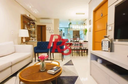 Apartamento com 2 dormitórios à venda, 110 m² por R$ 1.860.000,00 - Boqueirão - Santos/SP