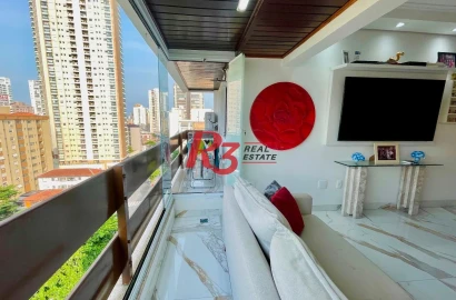 Cobertura à venda, 223 m² por R$ 1.600.000,00 - Boqueirão - Santos/SP