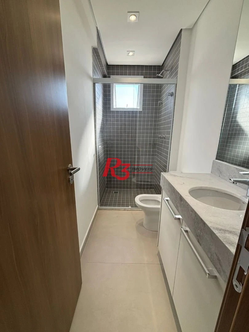 Apartamento mobiliado novo  com 2 suites lazer total para locação   por R$ 7.200/mês - Boqueirão - Santos/SP