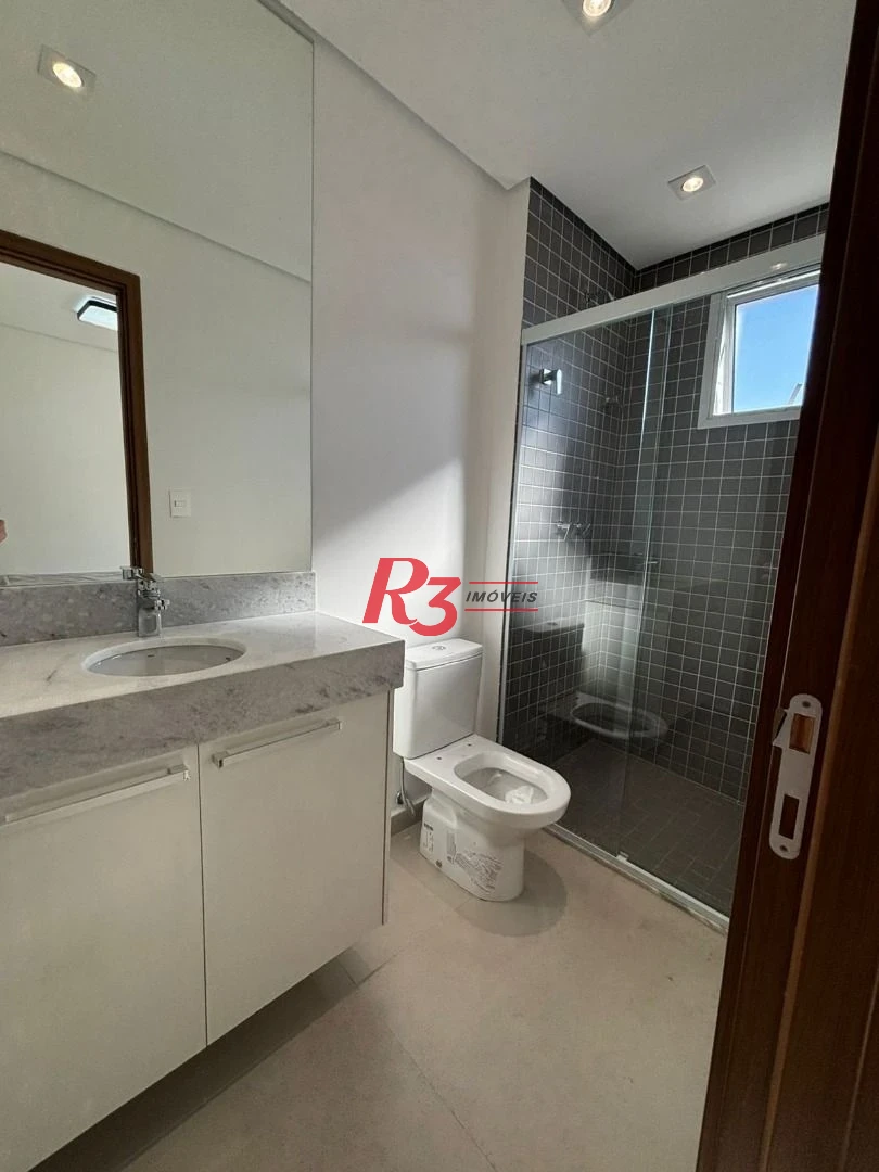 Apartamento mobiliado novo  com 2 suites lazer total para locação   por R$ 7.200/mês - Boqueirão - Santos/SP