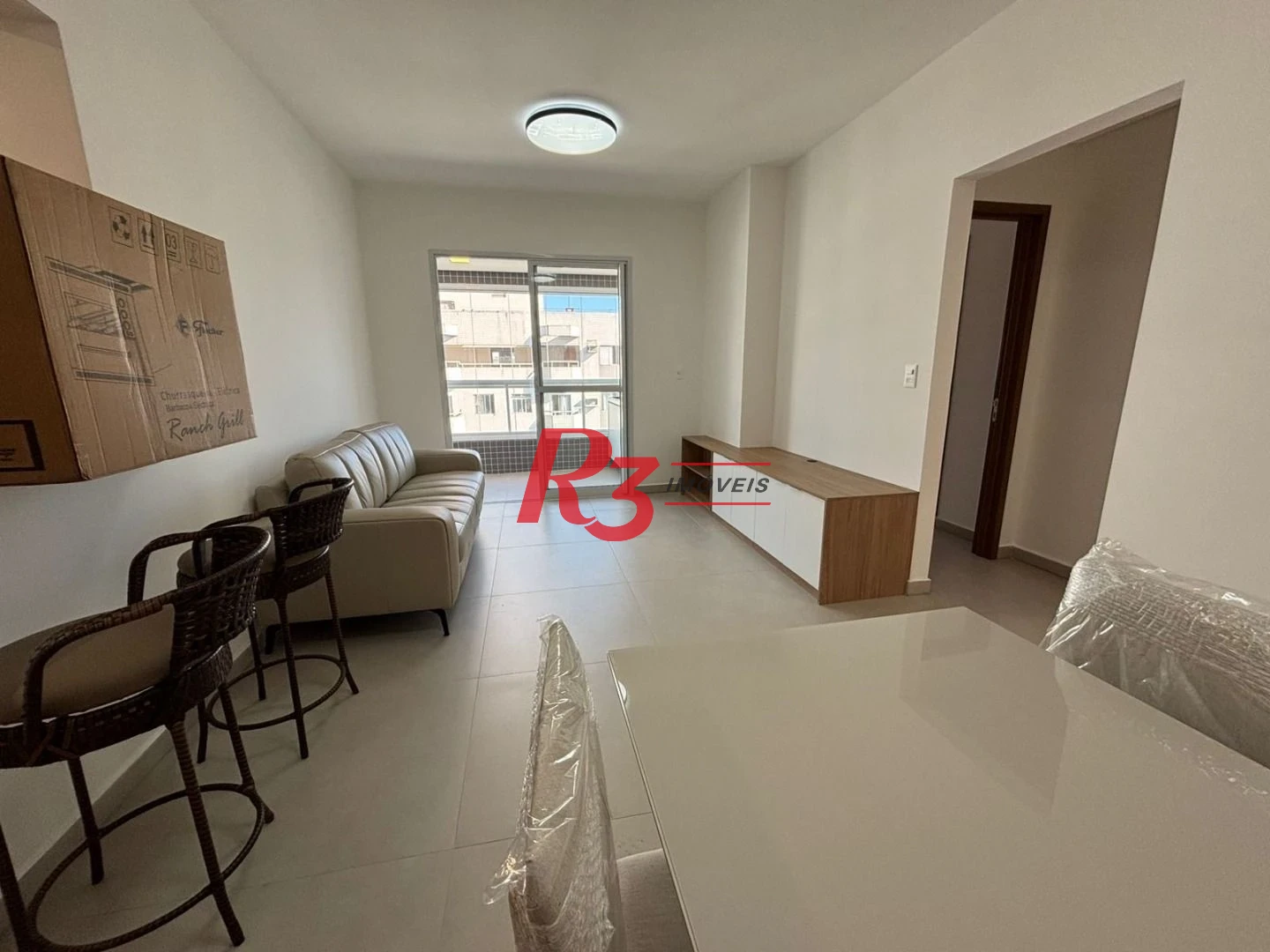Apartamento mobiliado novo  com 2 suites lazer total para locação   por R$ 7.200/mês - Boqueirão - Santos/SP