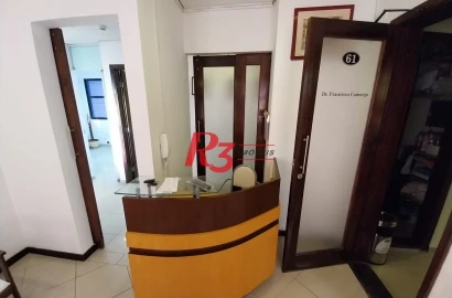 Sala, 52 m² - venda por R$ 340.000,00 ou aluguel por R$ 4.271,72/mês - Marapé - Santos/SP