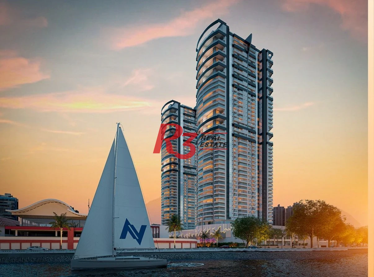 Cobertura com 4 suítes à venda, 501 m²  - Ponta da Praia - Santos/SP