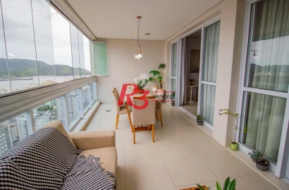 Apartamento com 1 dormitório à venda, 106 m² por R$ 1.650.000,00 - Aparecida - Santos/SP
