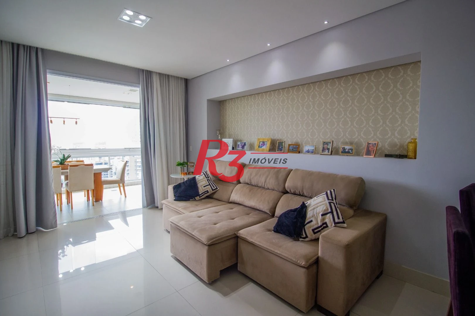 Apartamento com 1 dormitório à venda, 106 m² por R$ 1.650.000,00 - Aparecida - Santos/SP