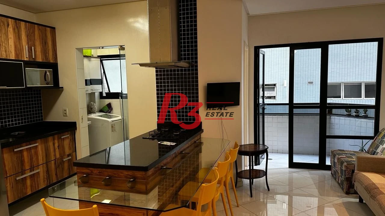 Apartamento com 1 dormitório à venda, 48 m² por R$ 480.000,00 - Pompéia - Santos/SP