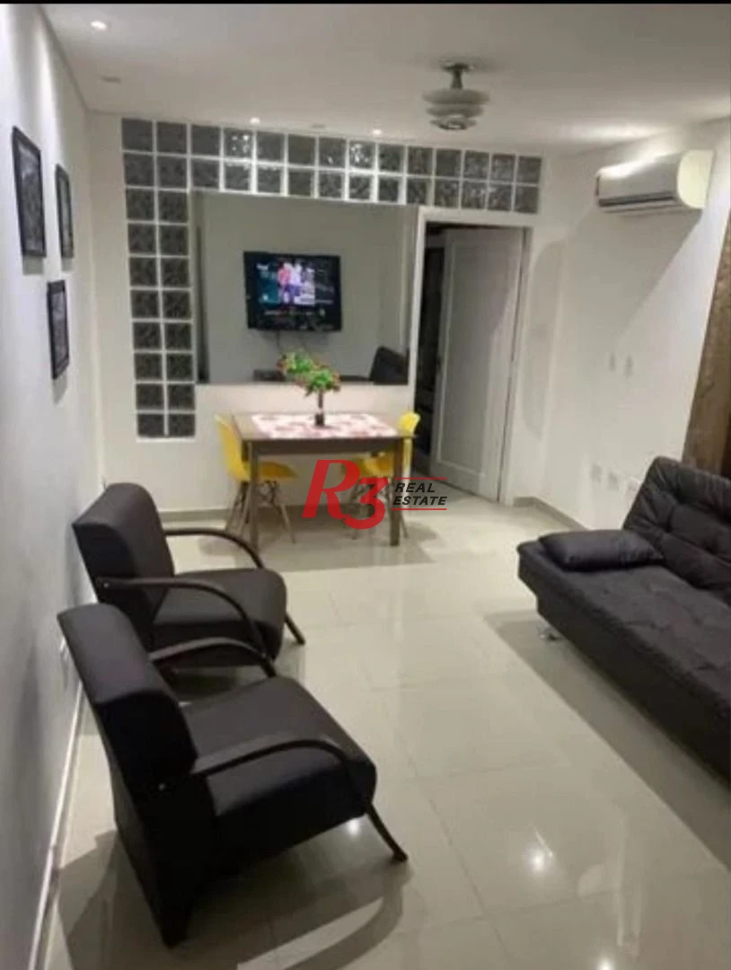 Apartamento com 1 dormitório à venda, 46 m² por R$ 450.000,00 - Gonzaga - Santos/SP