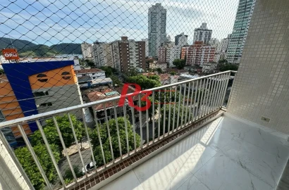 Apartamento para alugar, 120 m² por R$ 6.500,00/mês - Ponta da Praia - Santos/SP