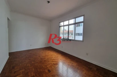 Apartamento com 2 dormitórios para alugar, 100 m² por R$ 2.591,26/mês - Embaré - Santos/SP