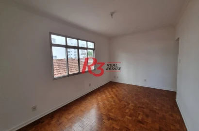 Apartamento com 2 dormitórios para alugar, 100 m² por R$ 2.591,26/mês - Embaré - Santos/SP