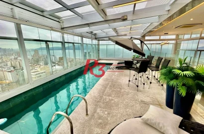 Cobertura à venda, 450 m² por R$ 8.900.000,00 - Gonzaga - Santos/SP