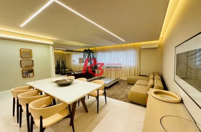 Apartamento com 3 dormitórios à venda, 150 m² por R$ 1.990.000,00 - Boqueirão - Santos/SP
