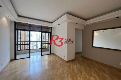Apartamento com 2 dormitórios para alugar, 90 m² por R$ 5.000,00/mês - Gonzaga - Santos/SP