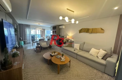 Apartamento com 3 dormitórios à venda, 184 m² por R$ 3.100.000,00 - Boqueirão - Santos/SP