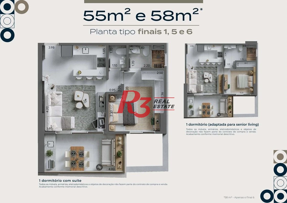 Apartamento com 1 dormitório à venda, 55 m² por R$ 660.000,00 - Ponta da Praia - Santos/SP