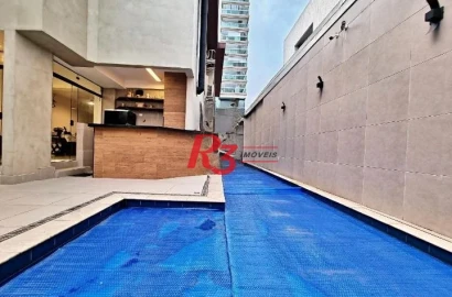 Sobrado com 4 dormitórios, 350 m² - venda por R$ 3.400.000,00 ou aluguel por R$ 30.600,00/mês - Pompéia - Santos/SP