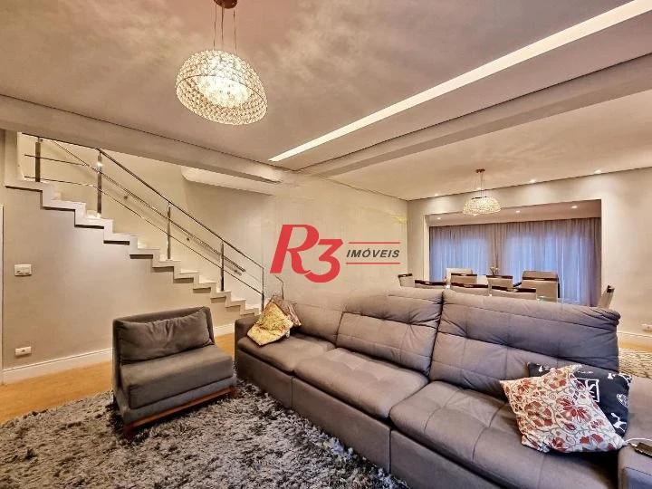 Sobrado com 4 dormitórios, 350 m² - venda por R$ 3.400.000,00 ou aluguel por R$ 30.600,00/mês - Pompéia - Santos/SP