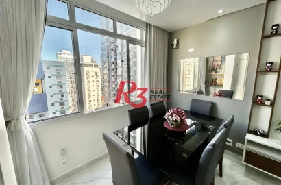 Apartamento com 2 dormitórios à venda, 92 m² por R$ 650.000,00 - Gonzaga - Santos/SP