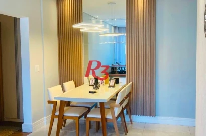 Apartamento para alugar, 81 m² por R$ 6.000,00/mês - Campo Grande - Santos/SP