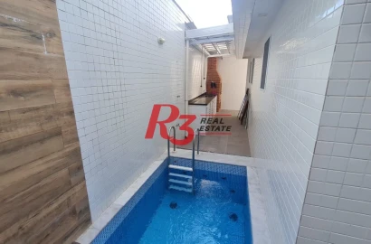 Casa com 3 dormitórios à venda, 117 m² por R$ 1.350.000,00 - Aparecida - Santos/SP