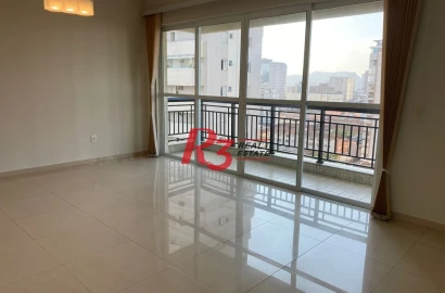 Apartamento com 3 dormitórios para alugar, 138 m² por R$ 8.200,02/mês - Gonzaga - Santos/SP