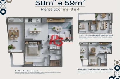 Apartamento com 1 dormitório à venda, 58 m² por R$ 689.000,00 - Ponta da Praia - Santos/SP