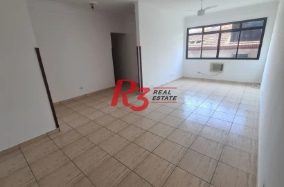 Apartamento com 2 dormitórios para alugar, 90 m² por R$ 3.500,00/mês - Campo Grande - Santos/SP