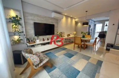 Apartamento com 3 dormitórios à venda, 118 m² por R$ 745.000,00 - Ponta da Praia - Santos/SP